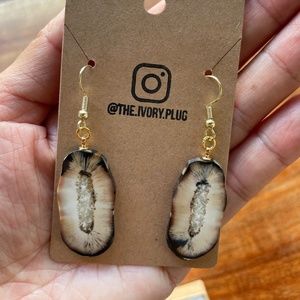 NEW Natural walrus ivory earrings